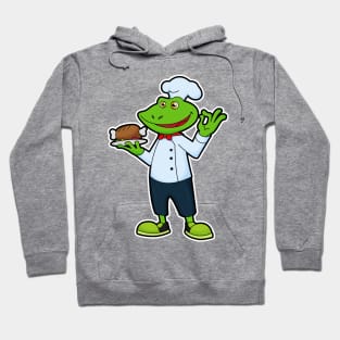 Frog as Cook with Serving plate & Chicken Hoodie